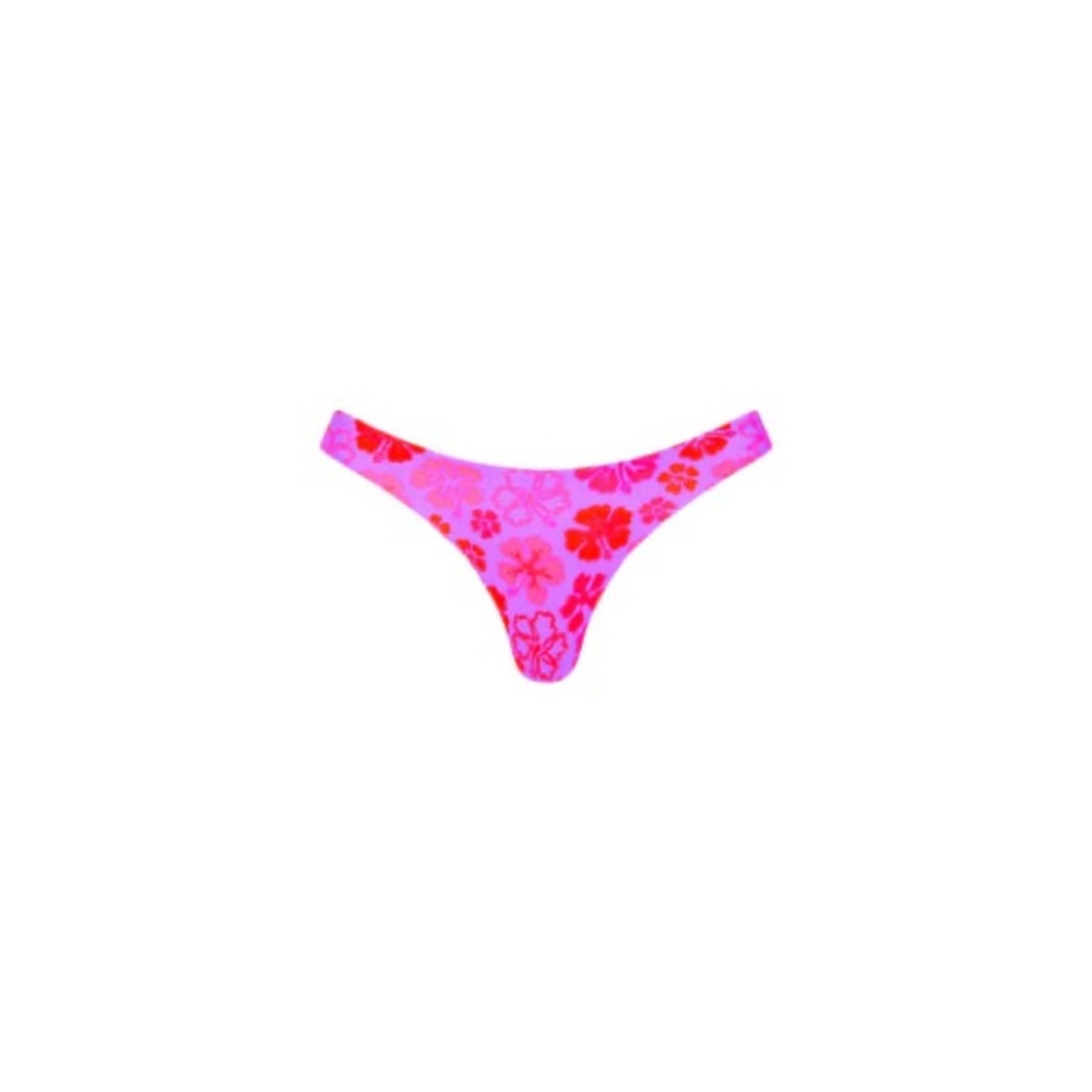 Kulani Kinis Minimal Full Coverage Bikini Bottom - Cherry Berry